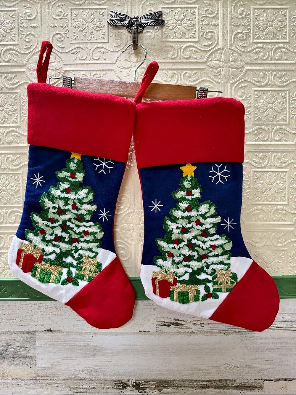 Hobby Lobby Christmas Tree Stocking Pair